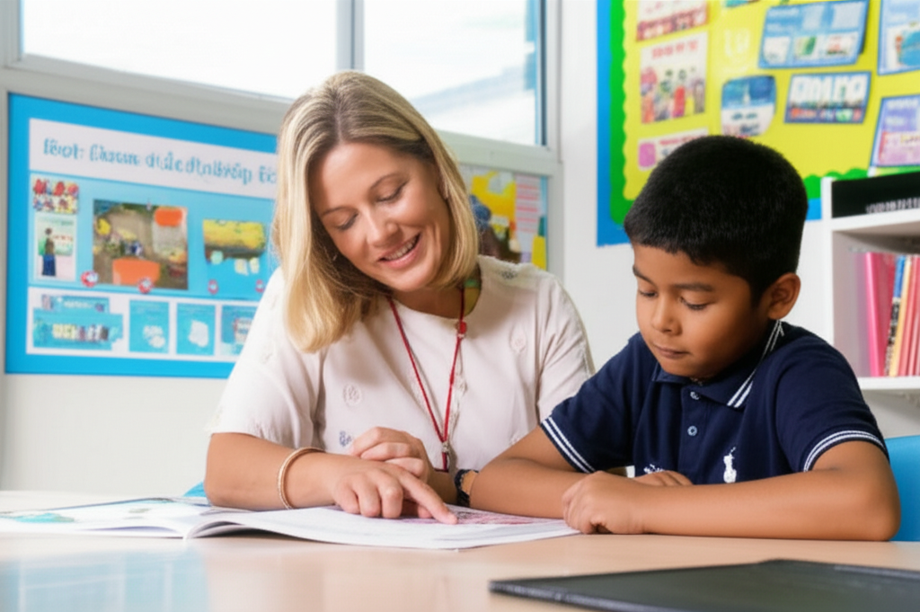 Professional tutor teaching